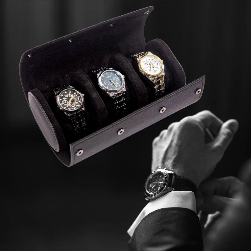 Porta-Relógios de Couro Luxuoso Noble™ A005