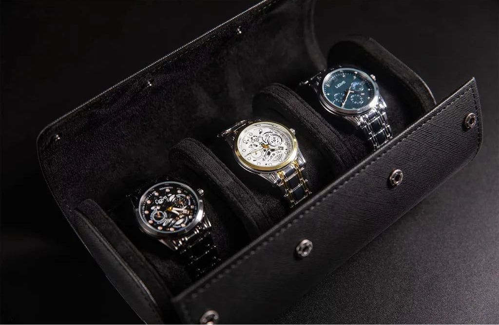 Porta-Relógios de Couro Luxuoso Noble™ A005