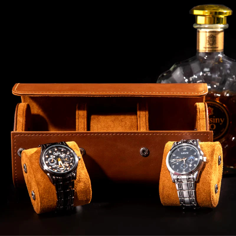 Porta-Relógios de Couro Luxuoso Noble™ A005