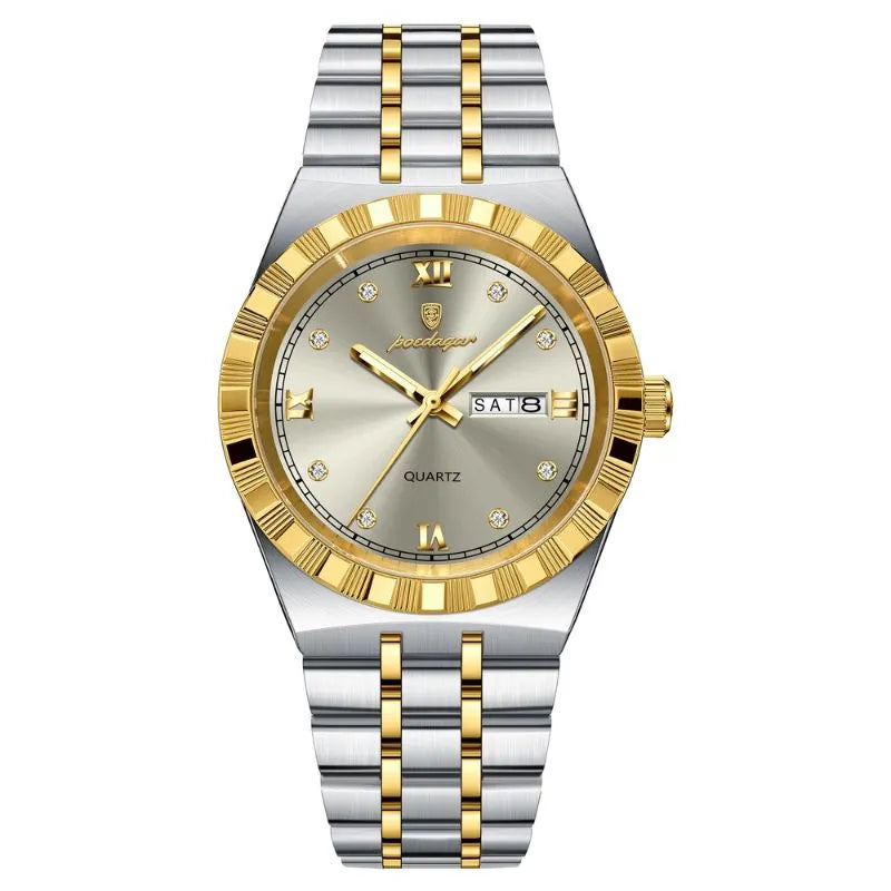 Noble™ R003 com pulseira de aço e mostrador elegante