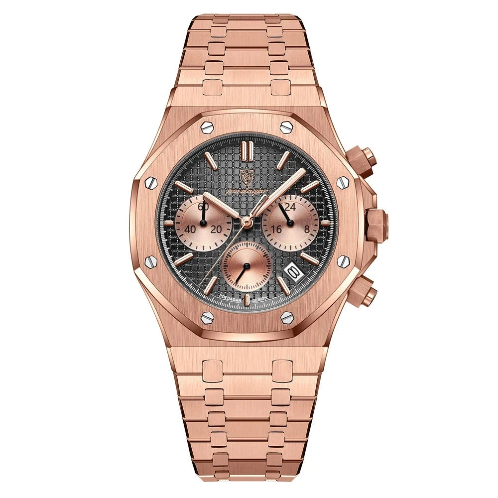 Pulseira em aço inox com fecho oculto e conforto premium