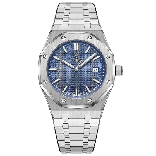 Relógio masculino Noble™ I010 com pulseira em aço inox e design moderno
